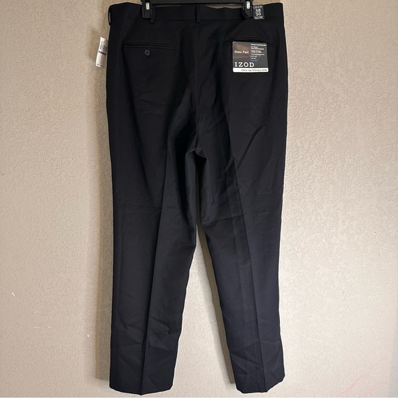 IZOD Dress Men's Black Pants 38x30 NWT - Picture 2 of 7